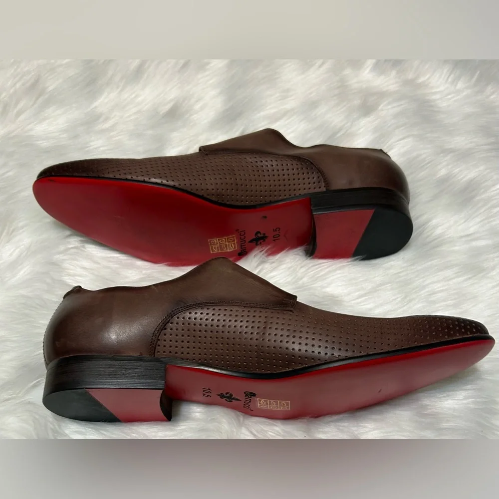 Carrucci Perforated Double Monk Strap Red Bottom K5308-06 Shoes - Picture 8 of 9